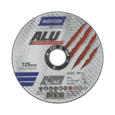 Afbeelding van Norton 25 stuks doorslijpschijven van aluminium A 36 Q, diameter naar keuze 125 x 1 22,23 mm