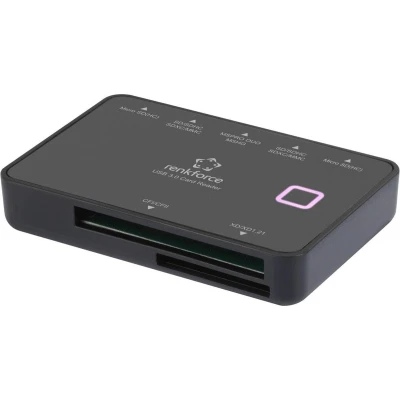 Afbeelding van Renkforce Externe geheugenkaartlezer Micro USB 3.2 Gen 1 (USB 3.0) Zwart
