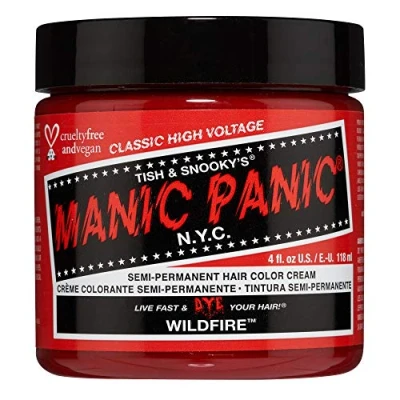 Image de Manic Panic Wildfire Classic Crème, teinture capillaire semi permanente rouge vegan et respectueuse des animaux, 118 ml