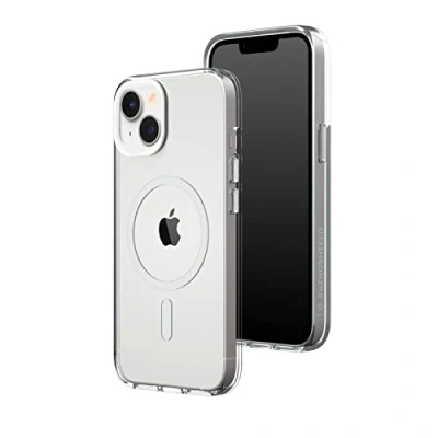 Afbeelding van RHINOSHIELD Transparante hoes compatibel met Magsafe voor [iPhone 14/13] Superieure magnetische sterkte, hoge transparantie en vergeelt niet. Aanpasbaar White Contour fotolenzen