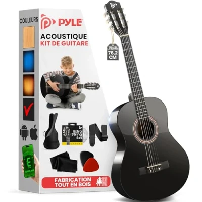 Image de Guitare Acoustique Pyle 76 cm Noir mat