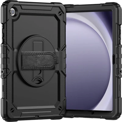 Afbeelding van Just in Case Samsung Galaxy Tab A9 Plus Rotating Back Cover Zwart