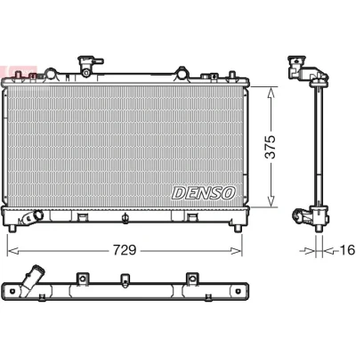 Afbeelding van DENSO DRM44038 Radiateur 375 753 16 MAZDA: 6 Estate