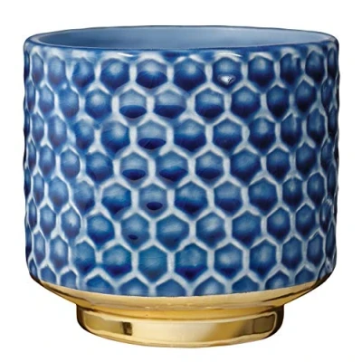 Afbeelding van Bloomingville Bloempot Home Decoratieve bloempotten voor binnen, creatieve retrostijl S (10 cm ø), blauw, keramiek