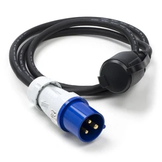 Afbeelding van CEE verloopkabel Q link 1.5 meter (16A, 230V, 3x2.5mm², IP44, Schuko naar mannelijk)