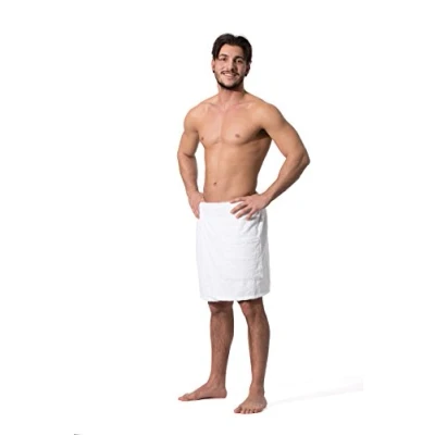 Afbeelding van ZOLLNER Sauna Kilt, heren, elastiek, klittenbandsluiting, L/XL, wit