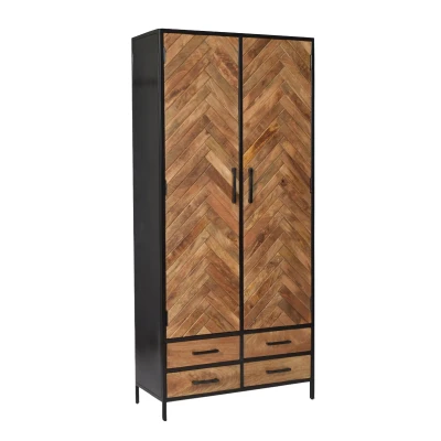 Afbeelding van Brooklyn opbergkast 90 cm mangohout naturel