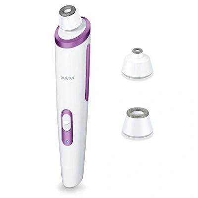 Afbeelding van Beurer FC 76 Microdermabrasie apparaat Gezichtspeeling Huidverjongingsapparaat Anti aging Vacuümmassage 2 Intensiteitsniveaus Snelheden Incl. 3 Opzetstukken saffiercoating netadapter Jaar garantie
