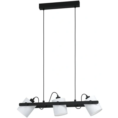 Afbeelding van EGLO Hornwood 1 Hanglamp E27 78 cm Zwart/Wit