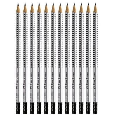 Afbeelding van potlood Faber Castell GRIP 2001 HB met gum