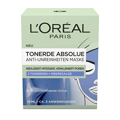 Image de L&#039;Oréal Paris Tonerde Absolue Lot de 2 masques anti impuretés x 15 ml