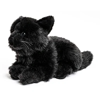 Afbeelding van Uni Toys Witte kat, liggend 20 cm (lengte) pluche kitten dier