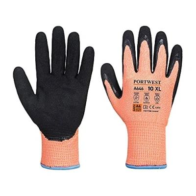 Afbeelding van Handschoen snijbestendig Winter HR Vis Tex Nitril A646 Portwest