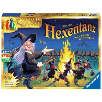 Afbeelding van Ravensburger 26425 Hexentanz, Abwechslungsreiches Familienspiel für Erwachsene und Kinder ab 8 Jahren, Ideal Spieleabende mit Freunden oder der Familie 2 6 Spieler: Das verhexte Verwirrspiel