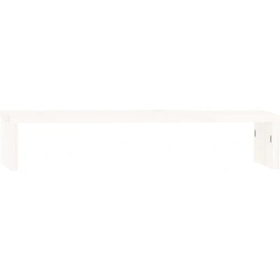 Afbeelding van Monitorstandaard 50x27x10 cm massief grenenhout wit