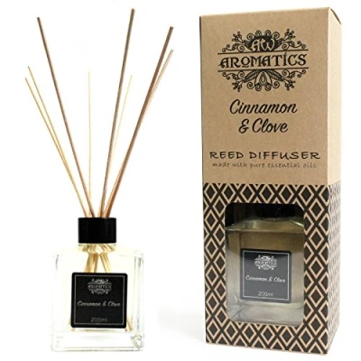 Afbeelding van AW Geurstokjes Kaneel &amp; Kruidnagel 200 ml etherische olie puur natuur EU gecertificeerd aromatherapie