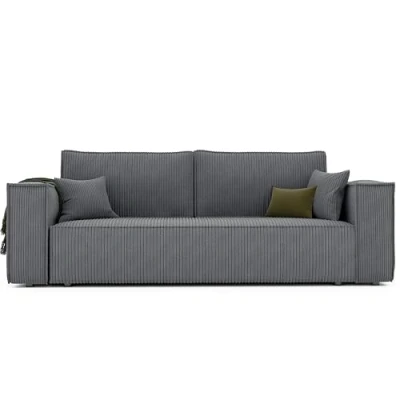 Afbeelding van GREKPOL Bali bank 200 x 155 cm, met slaapfunctie en bedlade, 3 zitsbank, slaapbank, slaapbank bedlade (Poso 34 donkergrijs)