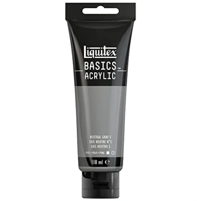 Afbeelding van Liquitex Basics Acryl Tube 118 ml Neutraal Grijs Nr. 5 ROW
