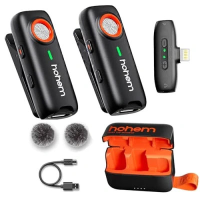 Afbeelding van Hohem Microfoon MIC 01 (2TX+1RX+ Oplaadcase)