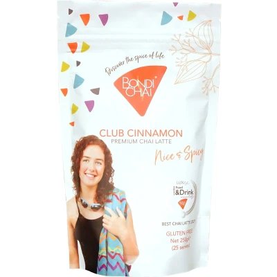 Afbeelding van Bondi Chai Latte Club Cinnamon 250 gram 25 glazen zonder conserveringsmiddelen