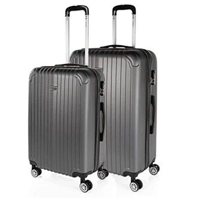 Afbeelding van ITACA Set reiskoffers van ABS met 4 wielen, stevig en lichtgewicht, handvat vergrendeling, cabinekoffer voor handbagage, medium grote koffer, beautycase T71500