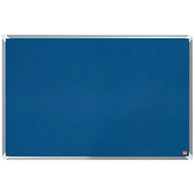 Afbeelding van Nobo Beeldbord vilt, 900 x 600 mm, aluminium frame, wandmontage door hoeken, Premium Plus, blauw, 1915188