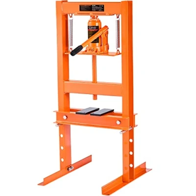Afbeelding van VEVOR Hydraulische werkplaatspers met H frame 6 Ton Handmatige lagerpers Koolstofstaal voor de autobussen, kogelgewrichten, U gewrichten
