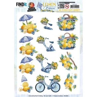 Afbeelding van 3D Push Out Yvonne Creations Lemon Breeze Bike