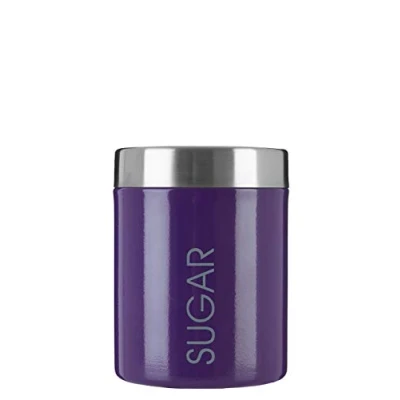 Afbeelding van Premier Housewares 0508498 suikerpot, email, violet met deksel van gesatineerd roestvrij staal