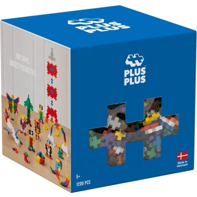 Afbeelding van Plus Basic Colormix Constructiespeelgoed Set Met Bouwstenen 1200 Delige Bouwset Bouwspeelgoed Vanaf 3 Jaar
