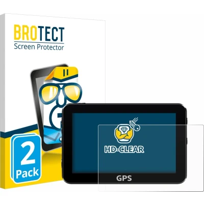 Afbeelding van BROTECT Screenprotector voor Navigatie en GPS met 7 inch Schermen [154.8 mm x 87 mm, 16:9] Folie Beschermfolie transparant (2 Stuks)