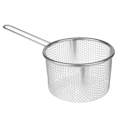 Afbeelding van Space Home frituurmand met handvat vierkante roestvrij staal 16 cm