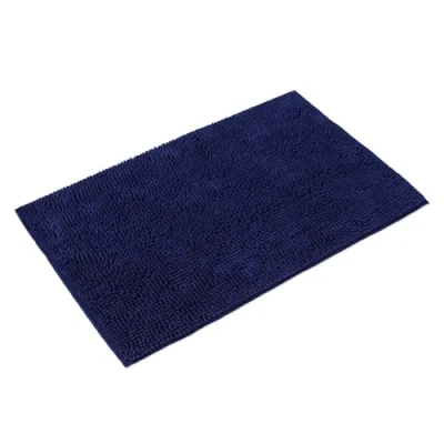 Afbeelding van WohnDirect Badmat, 50 x 80 cm, donkerblauw, antislip, absorberend en zacht, modulaire sets badkamertapijten