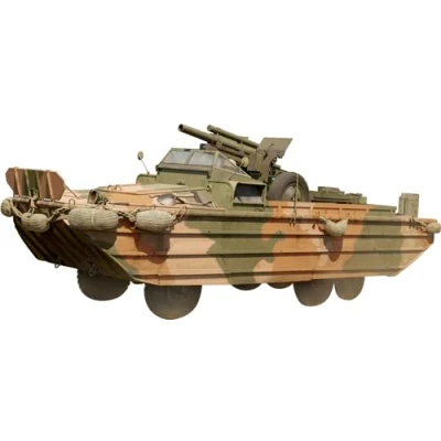 Afbeelding van 1:35 I Love Kit 63540 GMC DUKW 353 met 105mm Howitzer Militair Voertuig Plastic Modelbouwpakket
