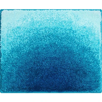 Afbeelding van Basis badmat 100% polyacryl, ultra zacht, antislip, ÖKO TEX gecertificeerd, 5 jaar garantie, SUNSHINE, toiletsjabloon etc. 50x60 cm, turquoise