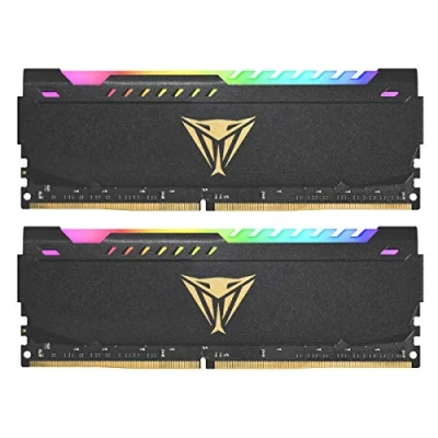 Image de Patriot memory mémoire ram viper elite ddr4 3200 32gb (2x16go) c16 kit de haute performance eclairage led rgb noir