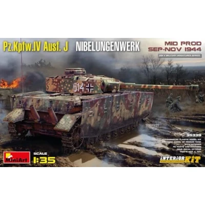 Afbeelding van 1:35 Miniart 35339 Pz.Kpfw.IV Ausf. J Nibelungenwerk. Mid. With Interior Plastic Modelbouwpakket