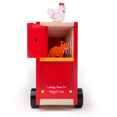 Afbeelding van Bigjigs rode vormenbus