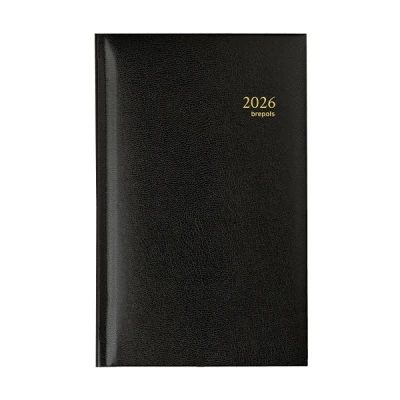 Image de Brepols Interplan Lima agenda semainier 2026 (1 semaine sur 2 pages) 6 langues noir