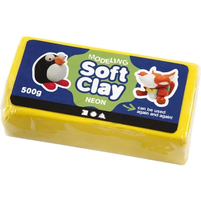 Afbeelding van Creotime Soft Clay afm 13x6x4 cm geel 500gr