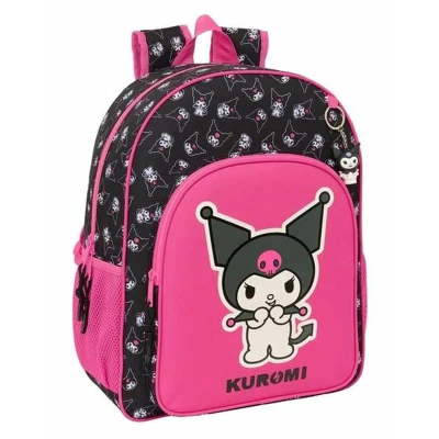 Afbeelding van Schoolrugzak Kuromi Zwart Fuchsia 33 x 42 14 cm