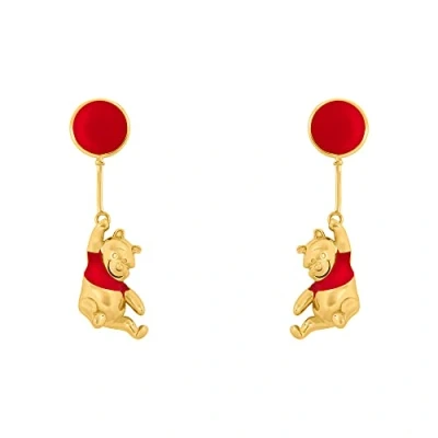 Afbeelding van Disney Winnie de Poeh EF00861YL, drijvende ballonoorbellen, rood en goud, één maat, messing, geen edelsteen
