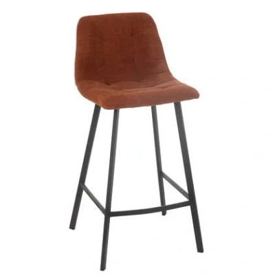 Afbeelding van J Line barstoel Kent metaal/polyester roest