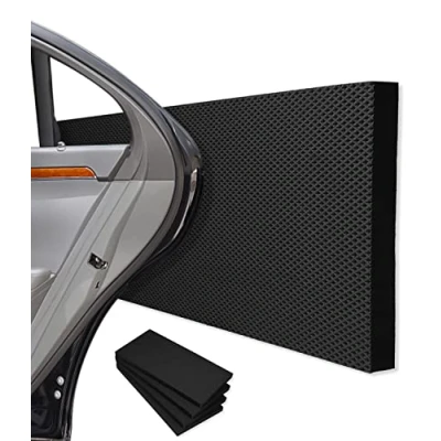 Afbeelding van 4 x garagebeschermingsschuim, wandbescherming voor de garage, zelfklevend, waterdichte autodeurbescherming muur van auto en zwart, 40 20 2 cm