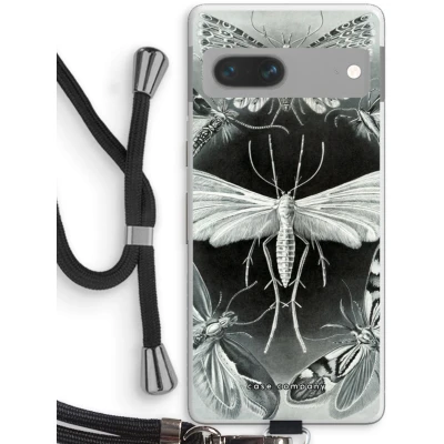 Afbeelding van Case Company® hoesje met Koord geschikt voor Google Pixel 7 Haeckel Tineida Telefoonhoesje Zwart Bescherming aan alle Kanten en Over de Schermrand