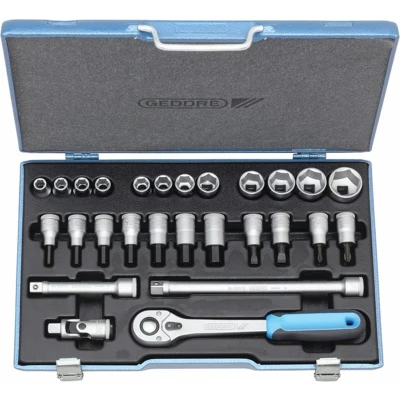Afbeelding van Gedore D 19 IMU 10 6140090 Dopsleutelset Metrisch 1/2 (12.5 mm) 27 delig