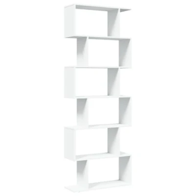 Image de vidaXL Étagère séparatrice de pièce à 6 niveaux blanc 70x24x193 cm858084