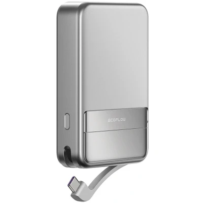 Afbeelding van ECOFLOW Rapid 10000 Powerbank mAh Magsafe, Qi Wireless Charging Li ion USB C, Zilver