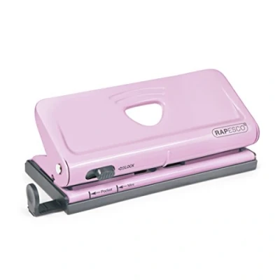 Afbeelding van Rapesco 1322 Verstelbare perforator voor agenda‘s, 6 gaten, 10 vellen, pastelroze