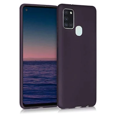 Afbeelding van kwmobile telefoonhoesje geschikt voor Samsung Galaxy A21s Hoesje smartphone Back cover in metallic braam